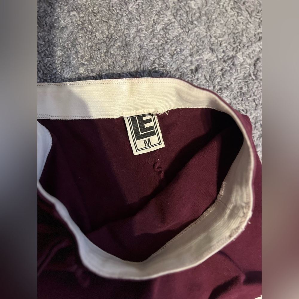 3/$15 Maroon Sweatpants with White Stripes - Picture 3 of 3